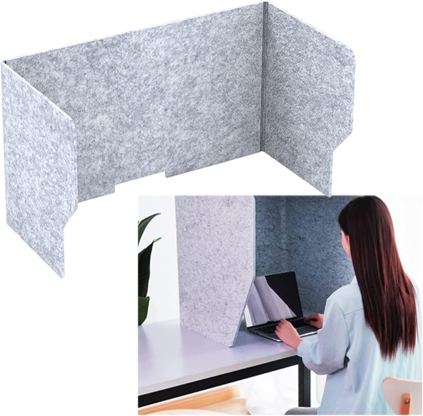 Divisori Da Scrivania Kuuleyn 4 Pezzi - Staffe In Lega Alluminio, Pannello Privacy Per Ufficio