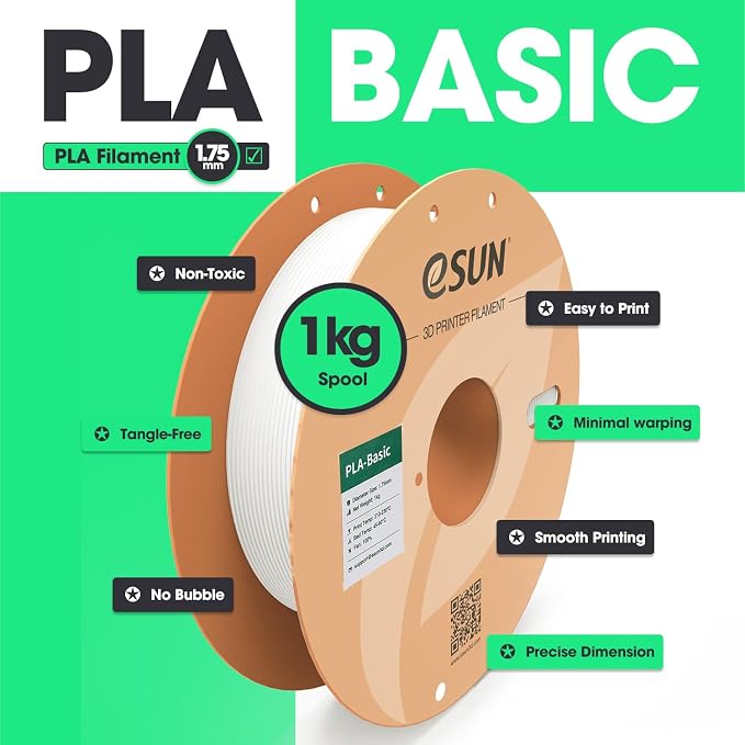 Filamento PLA Básico eSUN 1.75mm 1KG Negro miniatura 2