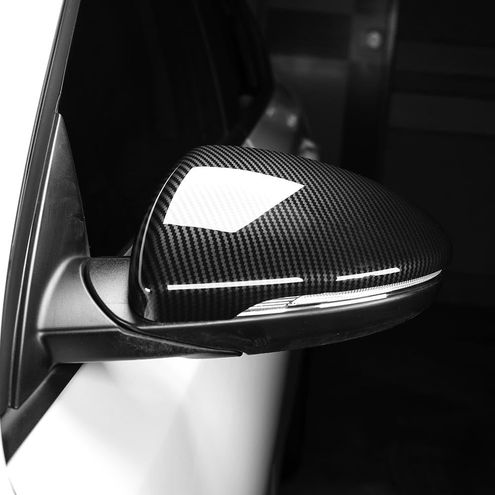 CNAURDA Carbon Fiber ABS Car Exterior Mirror Cover Side Rearview Mirror Trim Cap Set Accessories Protective Shell Compatible with Kia Forte 2019-2025,Pack of 2