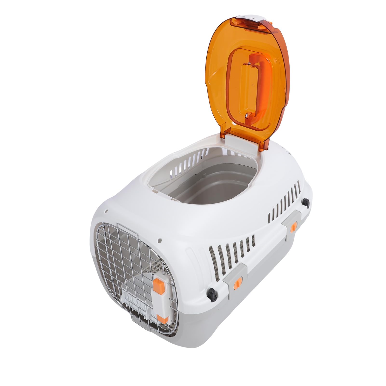 Hard Shell Pet Carrier, Airline Cat & Dog Travel Crate, Large Space for Outdoors Trip, Plastic Pet Kennel, for Vehicle Transport