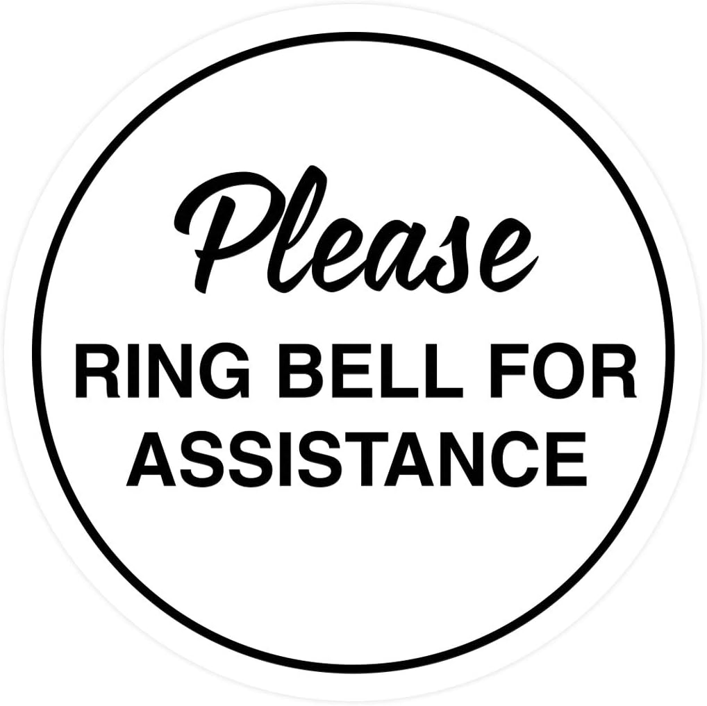 Signs ByLITA Circle Please Ring Bell For Assistance Wall
