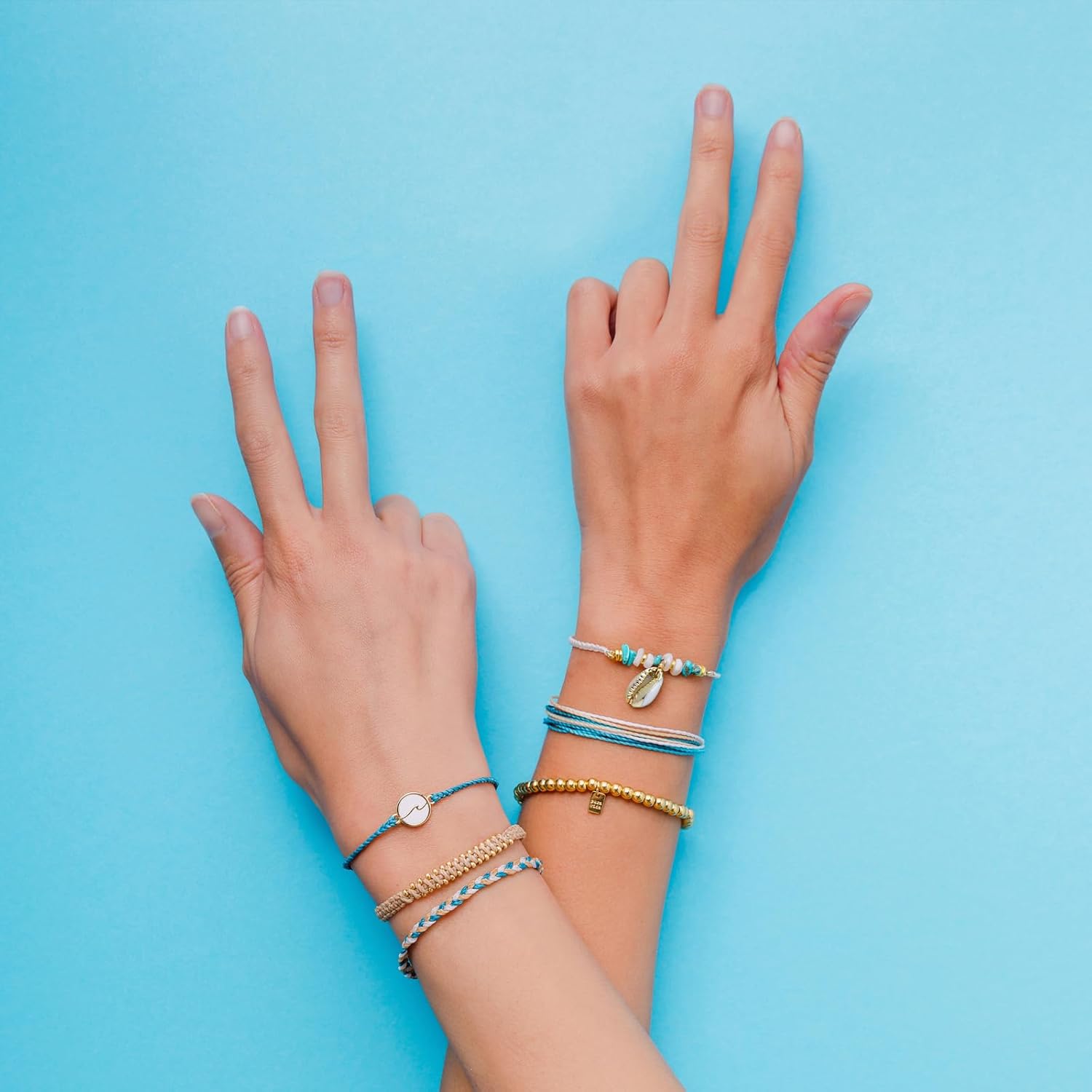 Pura Vida Bracelet Isla Bracelet Stack, Includes 3 Stackable Bracelets for Women