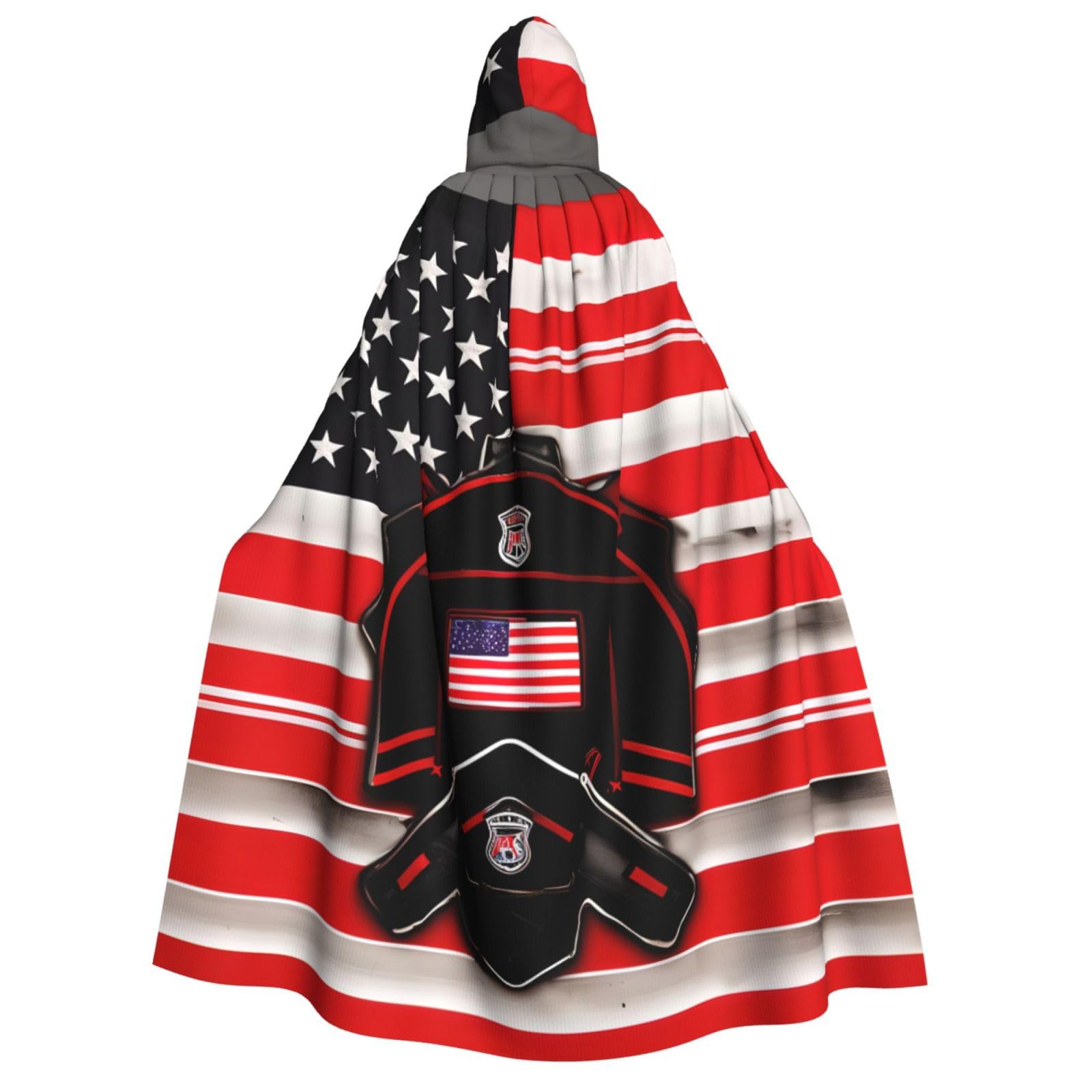 Cape à capuche drapeau américain pour vos festivals et soirées fraîches - 8