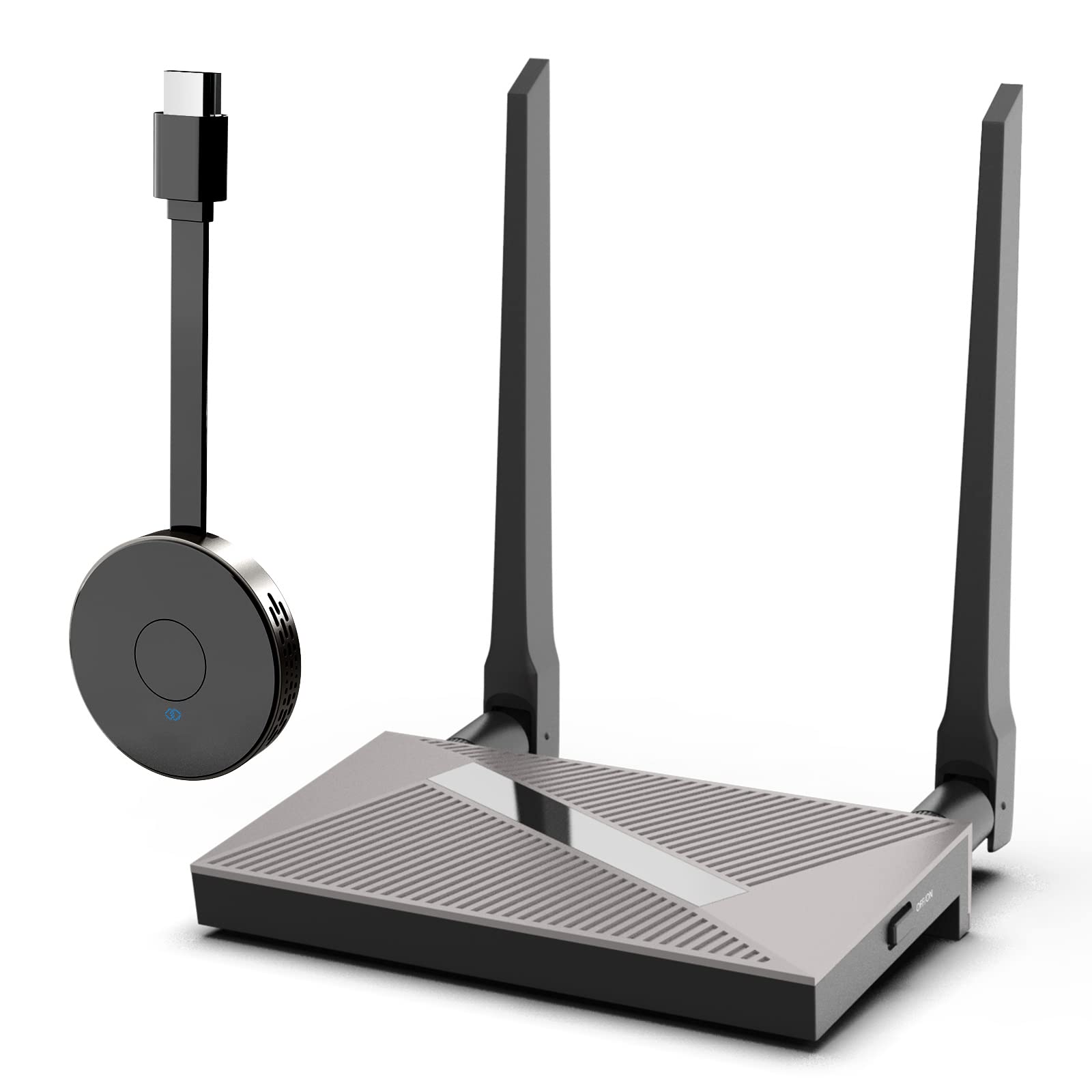 Wireless HDMI Transmitter and Receiver, Wireless HDMI 4k Extender Kit, HDMI Dongle Adapter Support 4