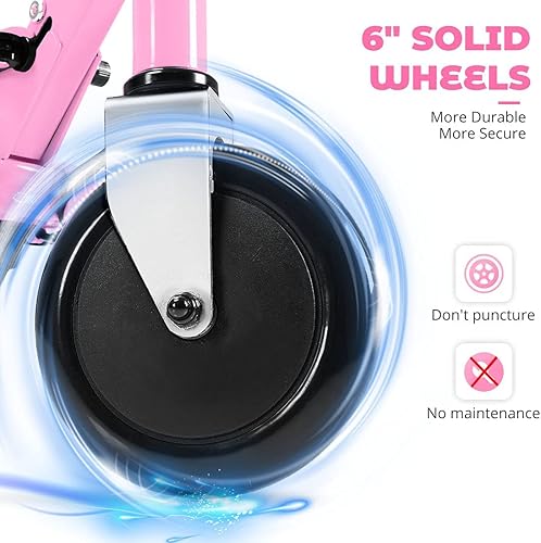 Miniatura 5 de Patinete eléctrico para niños de 6 a 12 años, batería de 60 minutos de duración, altura de manillar plegable y ajustable