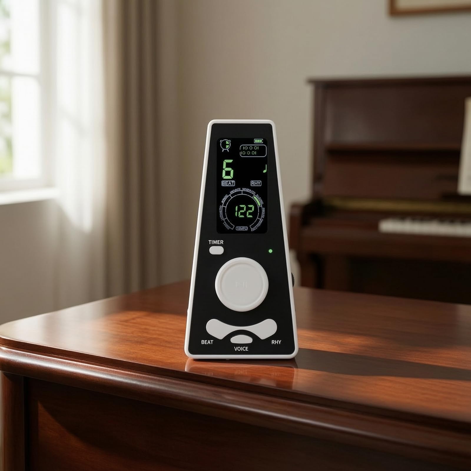 Qianly Metronomo Digitale con Cavo USB Portatile Metronomo Elettronico Ricaricabile Strumento per Pianisti, Studenti di Musica, Studio Musicale, Casa, Nero