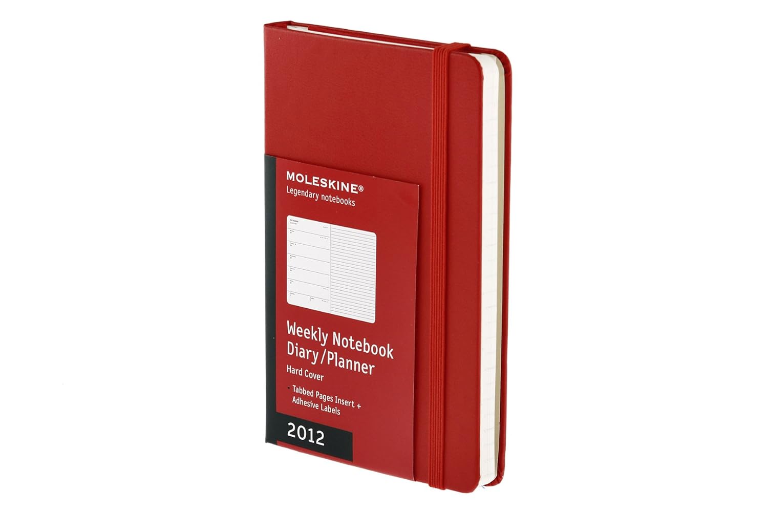 Amazon Moleskine 2012 12 Month Weekly Notebook Planner Red Hard Cover