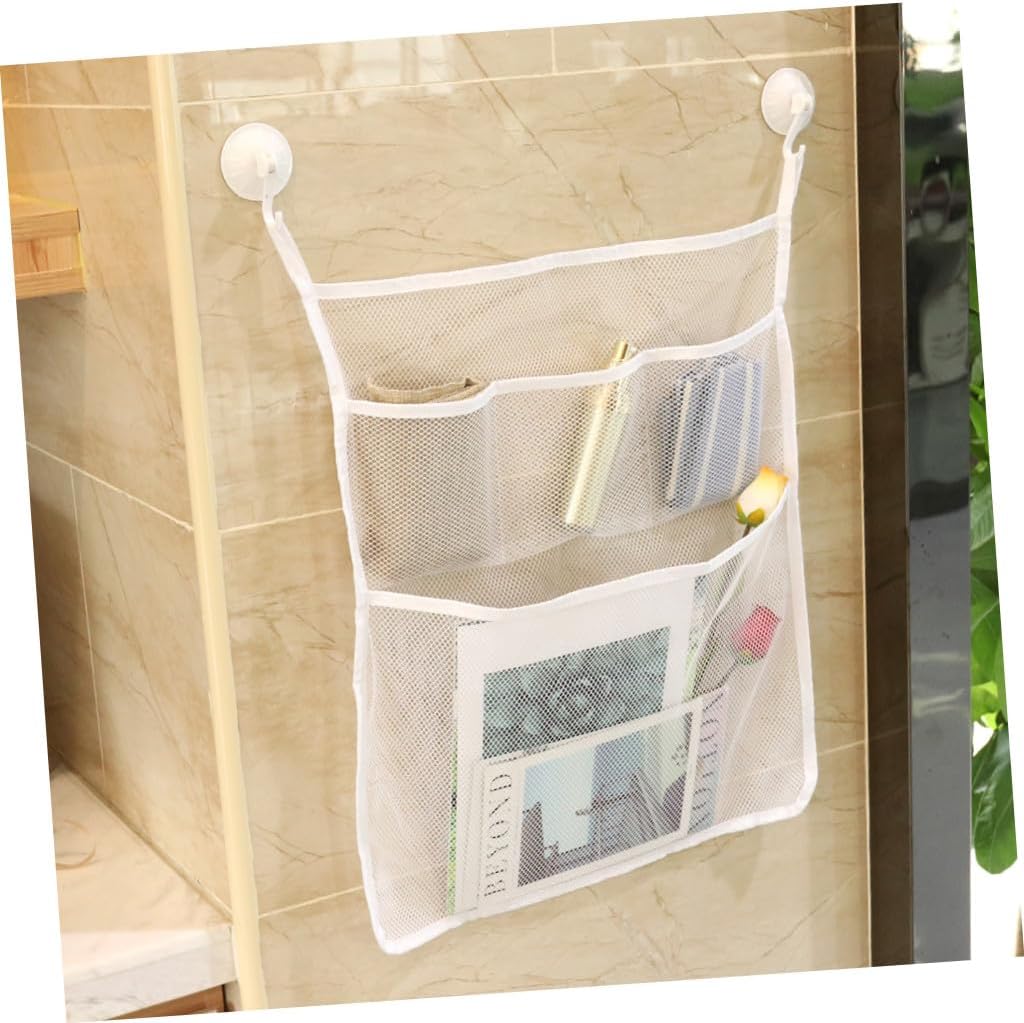 PRETYZOOM 3pcs Bathtub Mesh Net Storage Bags Bathroom Storage Organizer Toy Shower Organizer Net