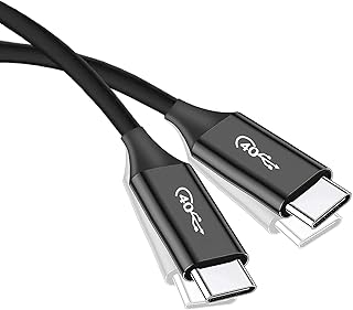 MUROSE Thunderbolt 3 Cable 1.65ft, USB C to USB C Cable Supports 40Gbps Date Transfer 100W Charging(20V 5A) Support 8K@60Hz Monitor, Ideal for Type-C MacBook, Dell, Apollo, Pixel, Docking, Hub ect.