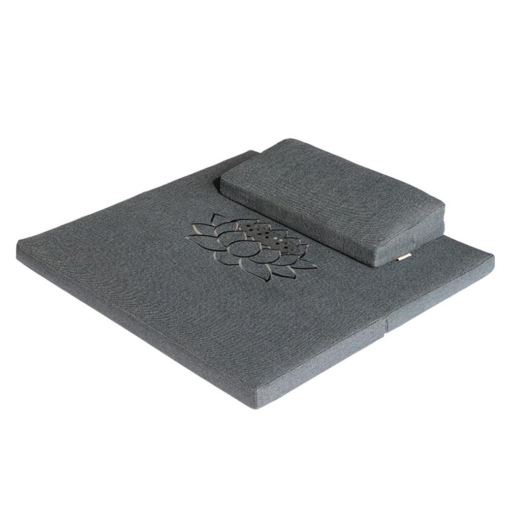 Juego de cojines de meditación, cojines cuadrados para asiento de suelo, cojines de yoga, meditación, tatami, cojín de suelo para el hogar, sala de estar, tapete de suelo perezoso, azul, 60 cm
