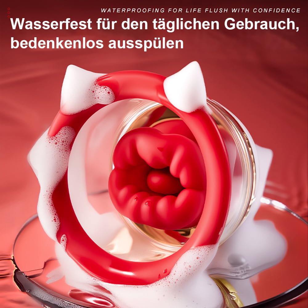 Neu Elektrische Zunge Lecken Nippel Vibratoren APP Control Brust Massagegerat mit 9 Biss-Vibrationsmodus SM Klitoris Stimulator G-punkt Stimulation Saugen Masturbation Sex Spielzeuge Für frauen Männer