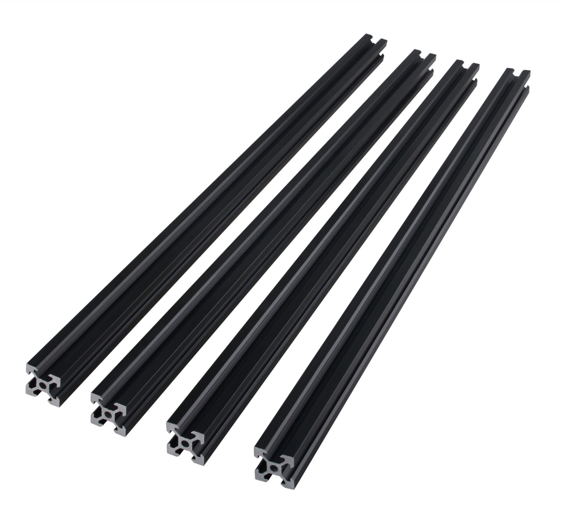 4 pièces 2020 V Type aluminium profile 500mm extrusion de profil en aluminium 2020 noir Norme européenne anodisé Rail linéaire profil 20x20 pour imprimante 3D bricolage et machines CNC