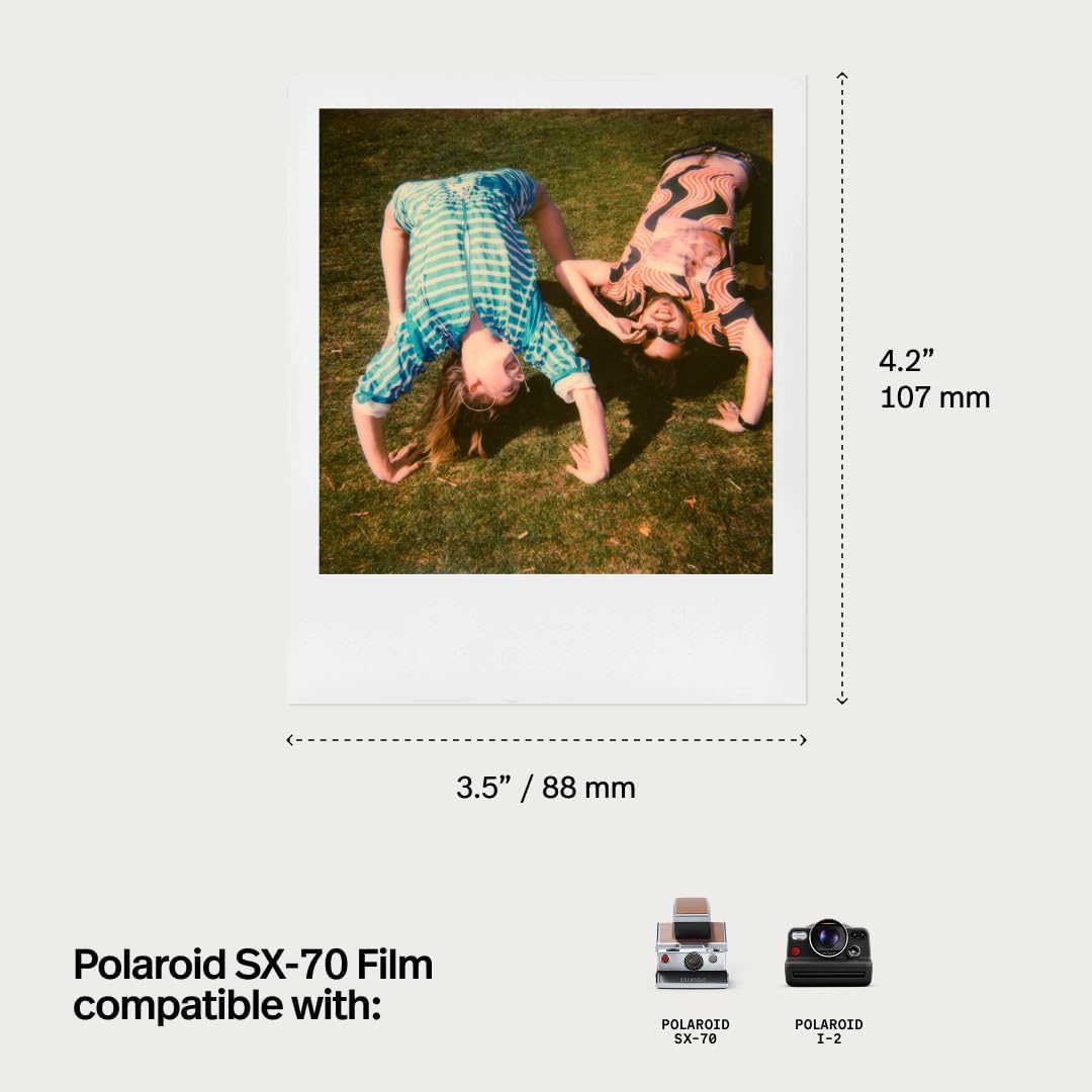 Polaroid Lot de 2 films noirs et blancs pour appareil photo instantané SX70 16 photos