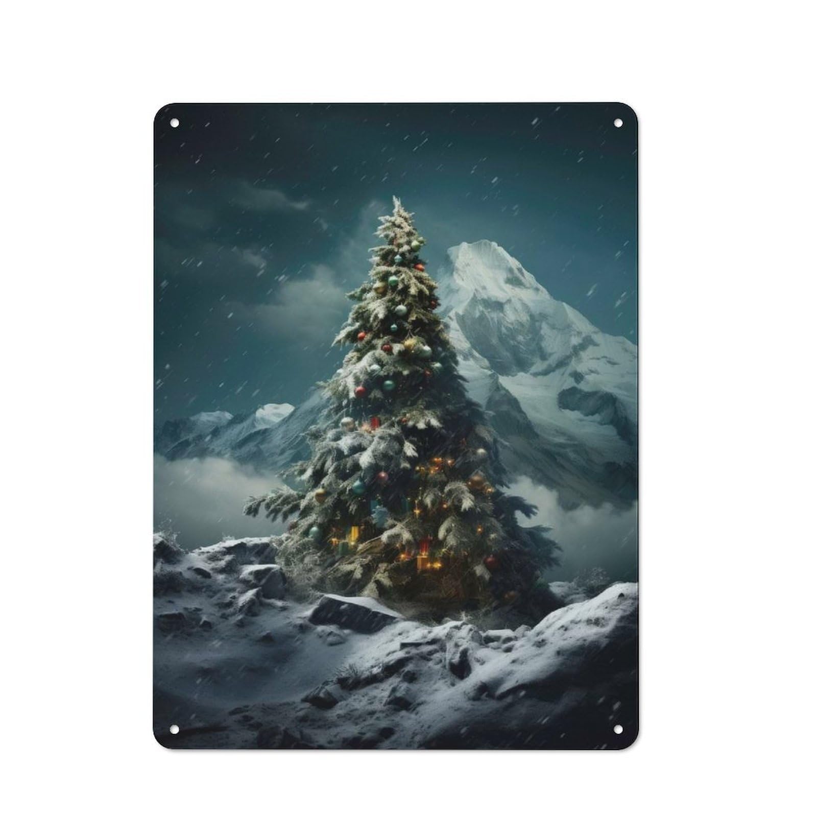 Vintage Metal Sign 40x30cm Featuring Merry Christmas for Pub Or Café, Wall Decor for People Reorganising Pub And Café
