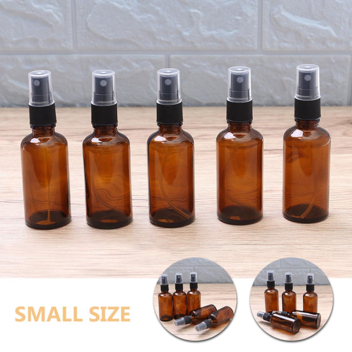 INOOMP Lot de 10 Flacons Vaporisateurs de Parfum Rechargeables en Verre 100ml, Faciles à Utiliser et Étanches, Voyage Transport un Paquet à Dos