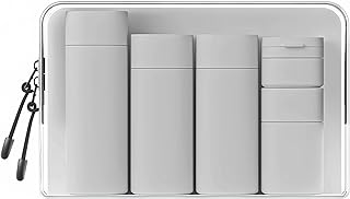 زجاجات توزيع مستحضرات التجميل للسفر من نالاكال، 5 عبوات بحجم السفر، ملحقات سفر مضادة للتسرب وقابلة لاعادة الملء للشامبو والبلسم، زجاجات سفر محمولة مع شنطة شفافة لادوات الزينة