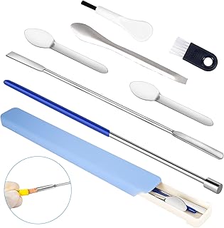 Capsule Filling Tools, Micro Lab Spoon Spatula Tamper Tool for Fast and Easy Gel Capsule Filling, Gel Cap Capsule Pill Filler Machine - #000 00 0 1 2