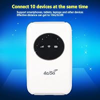 Elprico Hordozható 4G LTE WiFi Router, 300 Mbps Vezeték Nélküli Modem, SIM Kártyás, 3200 mAh Akkumulátor, Fehér 7