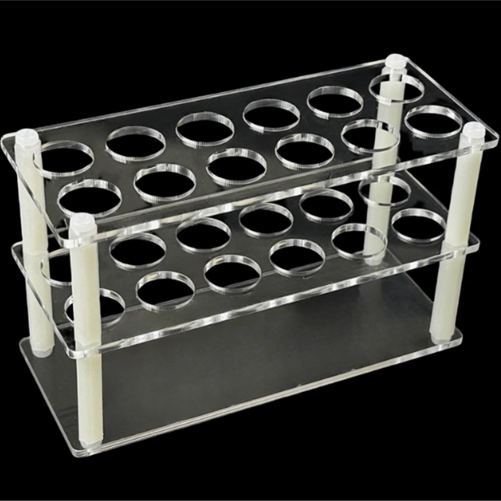 Reagenzglashalter Ständer Acryl Reagenzglashalter Rack for 15ml Multifunktional Werkzeug Laborzubehör(23x7.3x8.3cm)