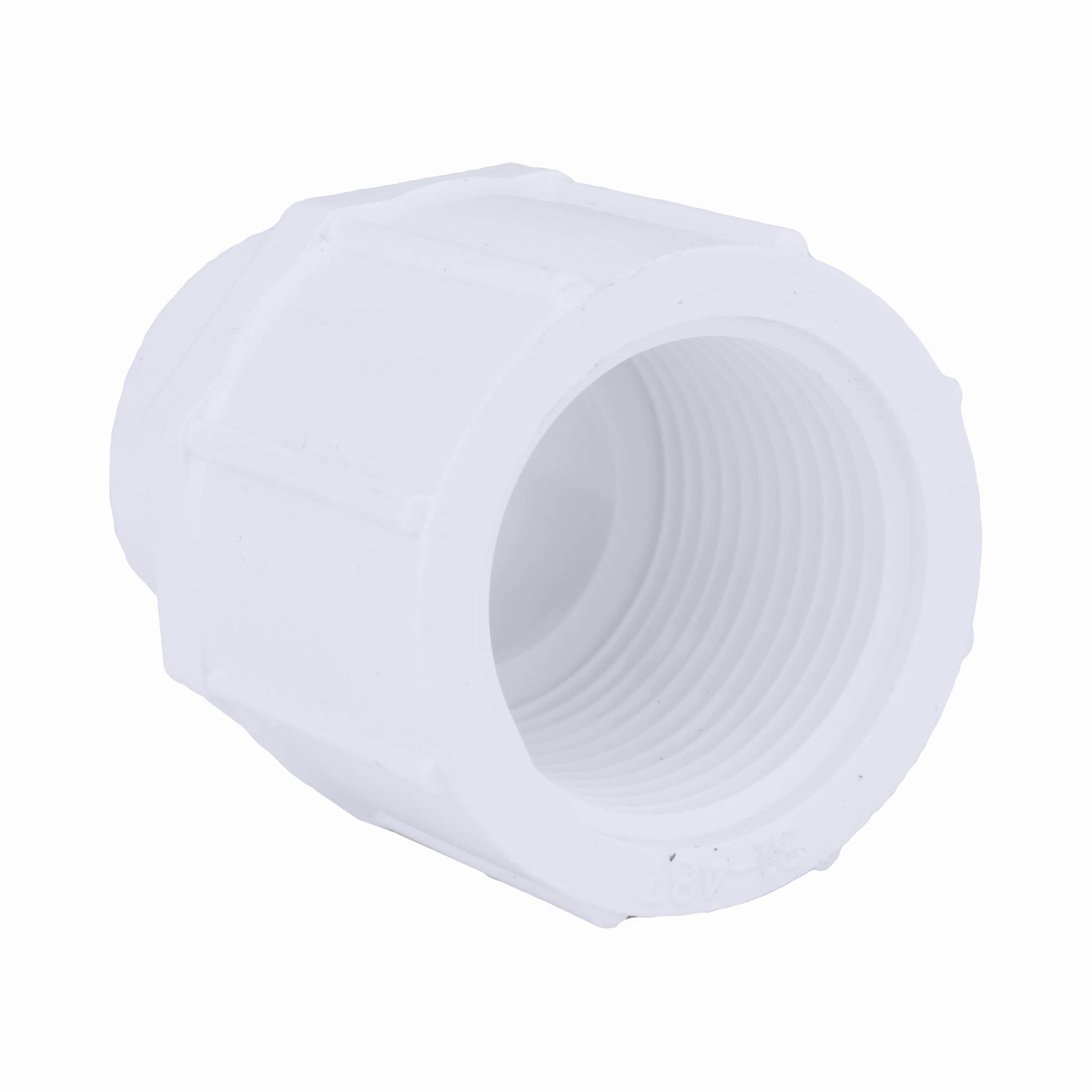 Schedule 40 PVC Adapter, White, 3/4 x 1 in., Reducing Slip x FPT - PVC 02101 3600HA