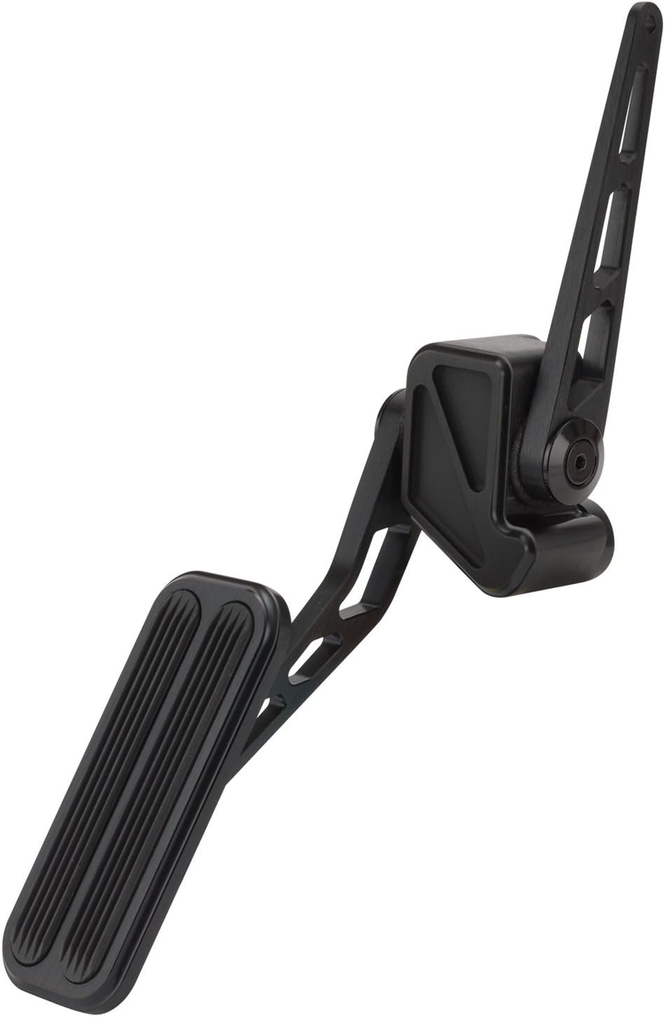 Lokar XBAG-6164 Midnight Series Black Billet Aluminum Throttle Pedal Assembly with Rubber Insert