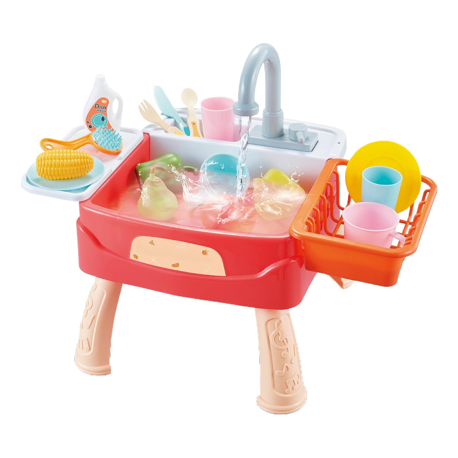 Giocattolo Cucina Simbolico Per Piccoli Con Lavello | Idrico Automatico Giocattoli Ruolo Attività Prescolari Per Famiglia Scuola Casa Asilo