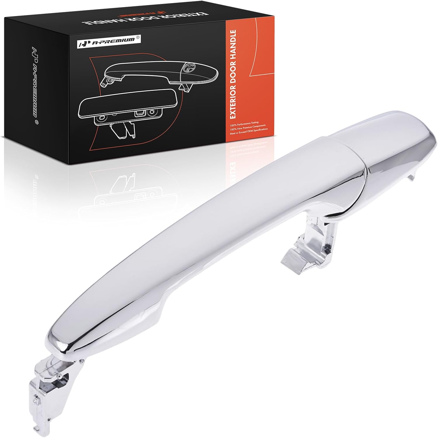 A-Premium Front Right or Rear Left or Rear Right Side Exterior Door Handle Compatible with Ford Edge 2008-2010, Flex 2009-2012 & Lincoln MKX 2008-2010, Chrome