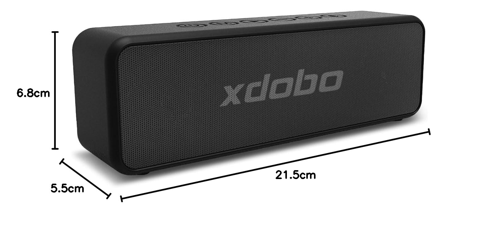 xdobo Altoparlante Bluetooth X5, altoparlante portatile wireless da 30 W, impermeabile IPX6, accoppiamento TWS, tempo di riproduzione 8H, ricarica di tipo C - Nero