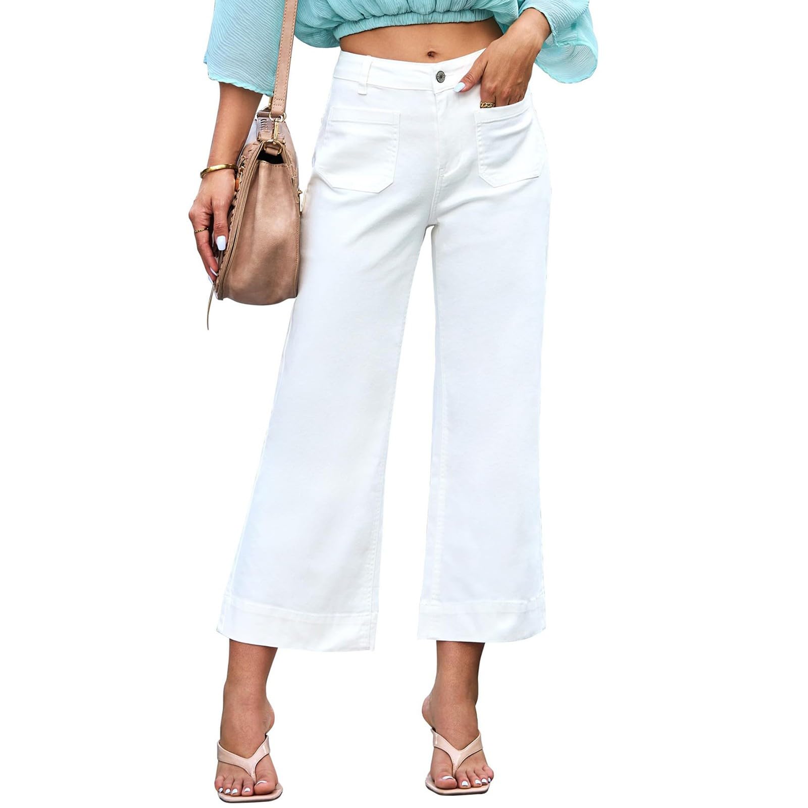 Generisch Jeans da donna skinny jeans da donna a vita alta, dritto, leggeri, elasticizzati, adatti per la strada quotidiana al lavoro