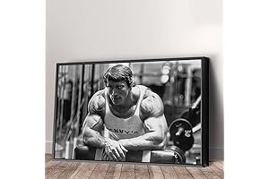 Motivational Wall Decor for Home or Office: Arnold Schwarzenegger Bodybuilding Canvas Art Print