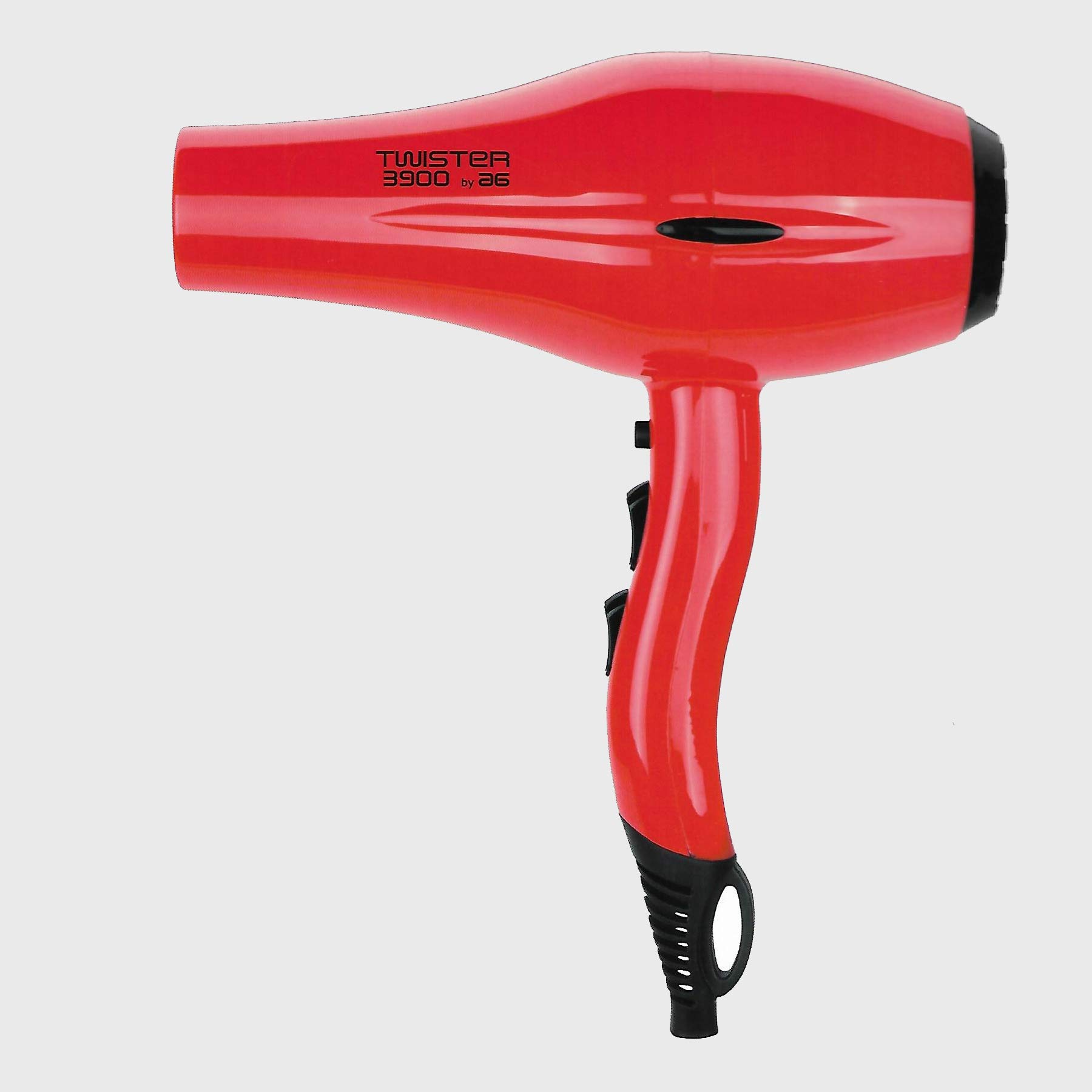 Asuer Group Secador de pelo Twister 3900 Ionic 2200W - Secador profesional iónico turmalina cerámica, color rojo - Incluye difusor y 2 boquillas | 3.000.000 iones/​seg/​cm³