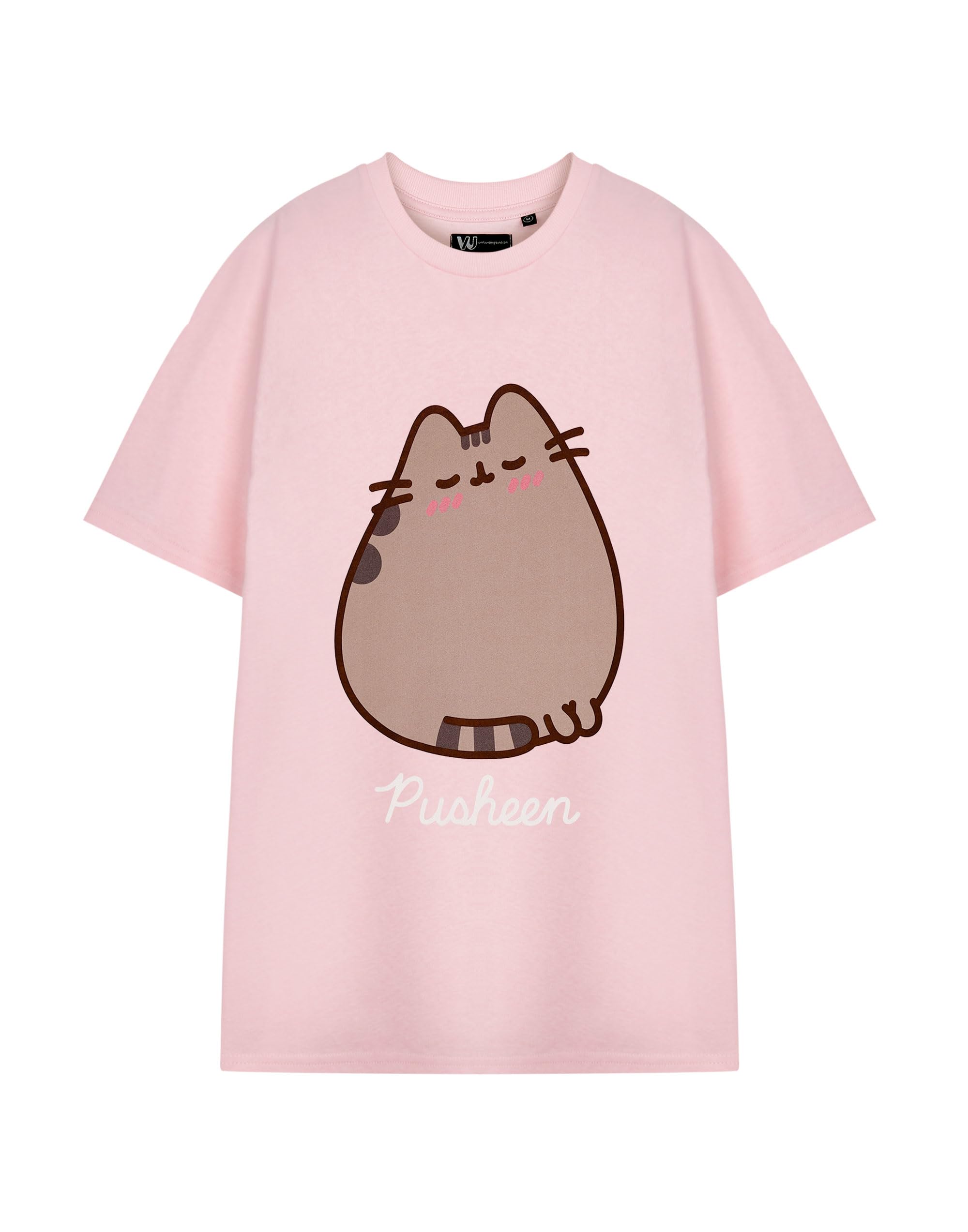 Vanilla Underground Women's Pink Pusheen Blush Short Sleeved T-Shirt - Small