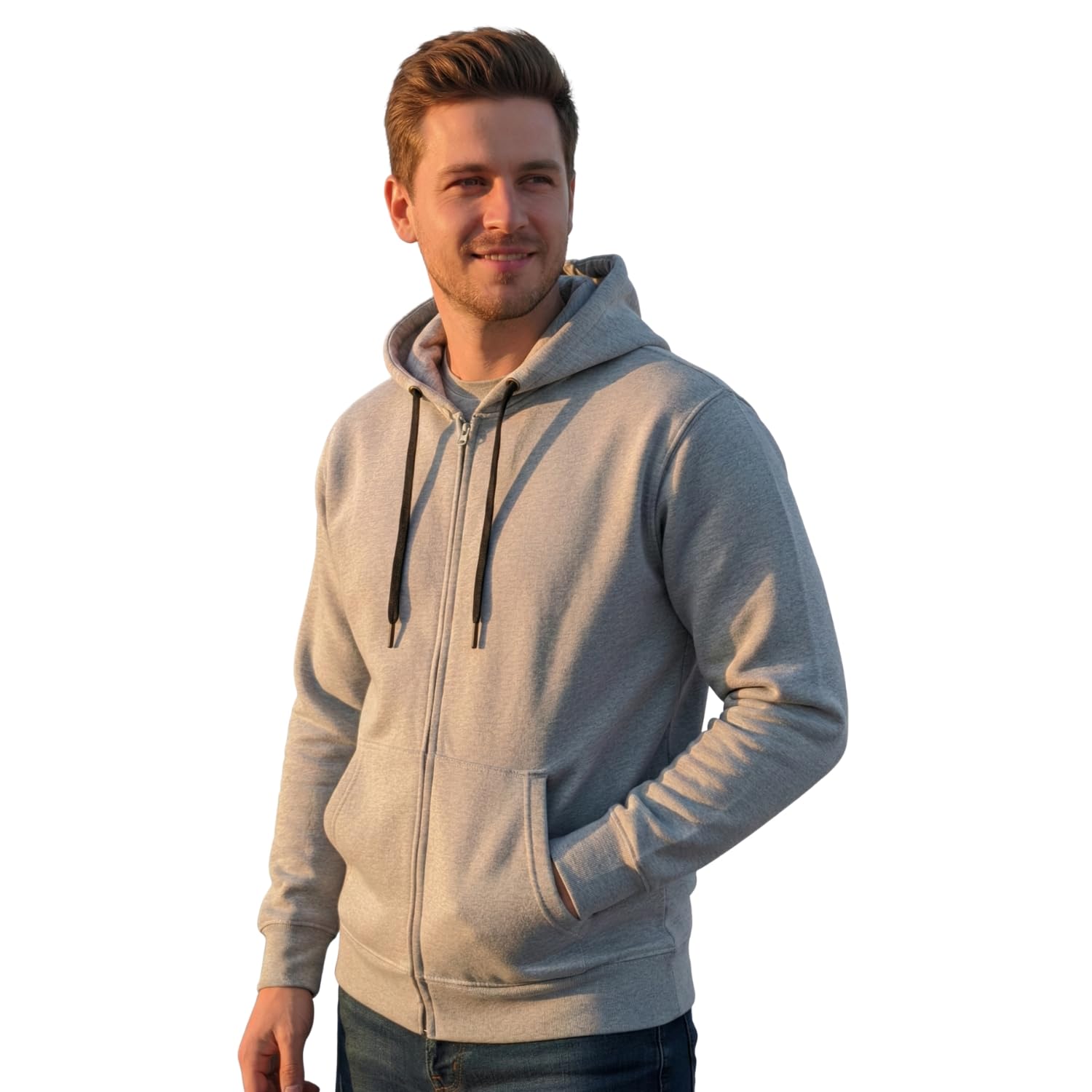 Grey Zipper Hoodie-picture-39