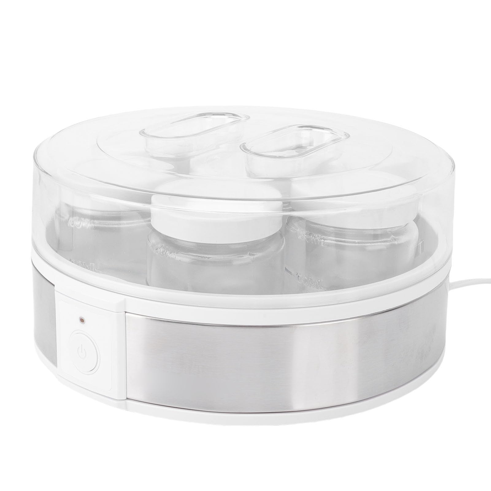Haofy Yogurtiera 7 Vasetti di Vetro con Controllo della Temperatura per Yogurt Greco Fatto in Casa, Snack Salutari, Cucine Compatte, Vita in, Uso Quotidiano