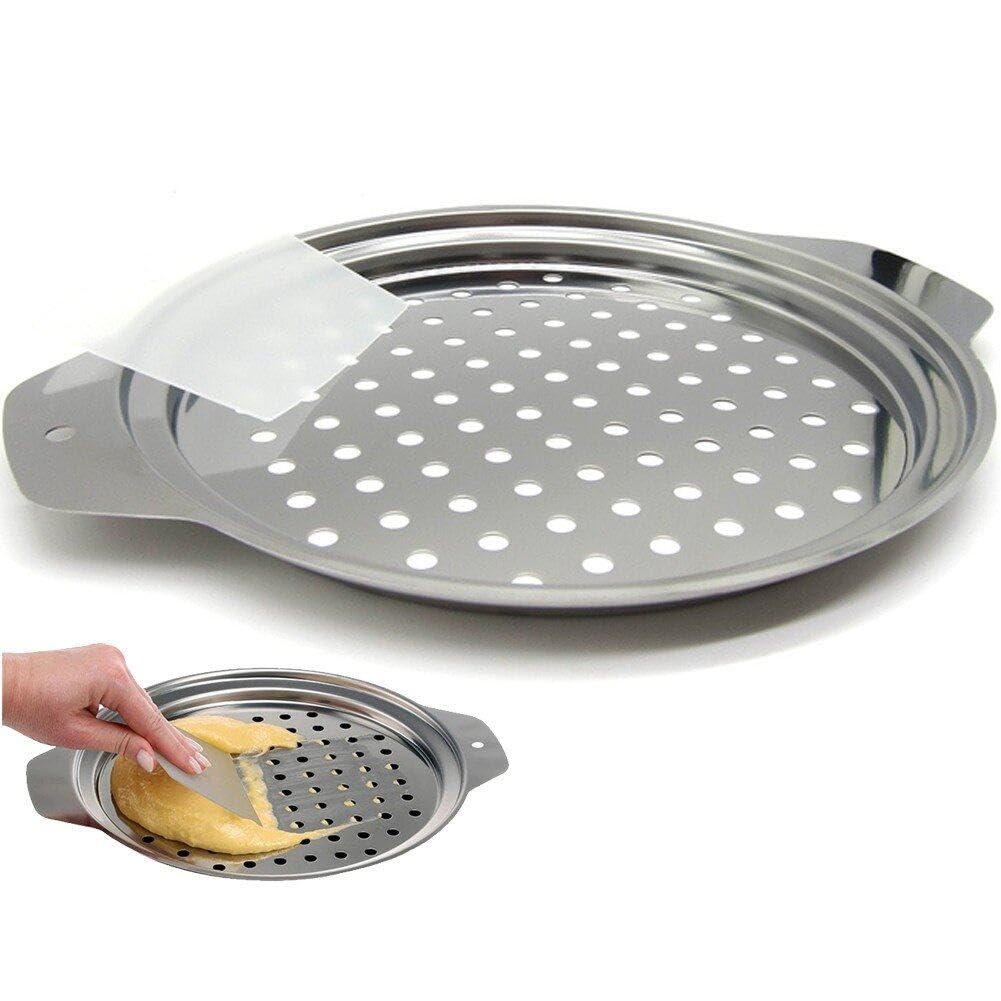 Roestvrijstalen Spaetzle Maker Deksel met Schraper Praktische Spider Zeef Skimmer Lepel Pasta Zeef Traditionele Duitse Ei Noedel Maker Pan Pot Spaghetti Zeef voor Thuis Keuken Koken