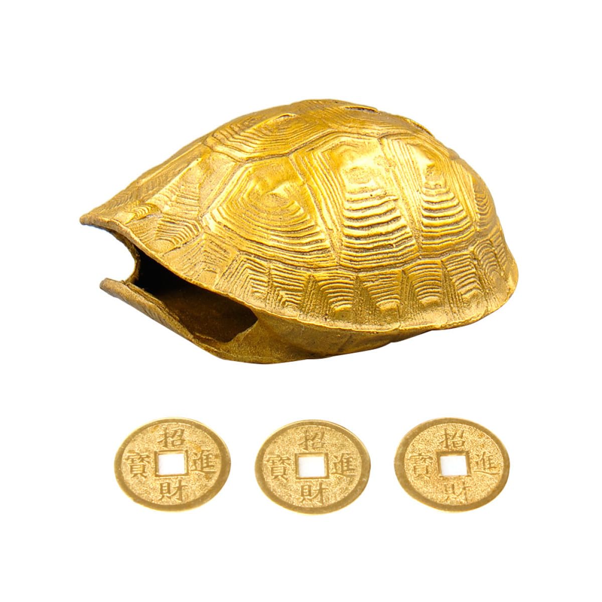Carapace de tortue dorée en cuivre, déco salon durable pour sublimer un meuble vide
