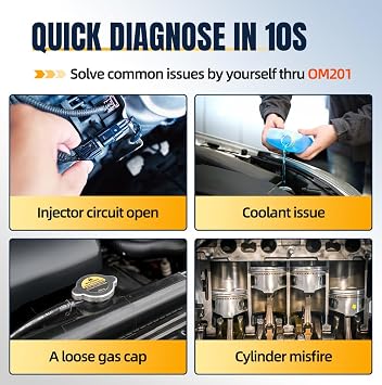 Check Engine Code Reader OBDII Diagnostic Tool with Wireless Printing | Graphic Live Data| EVAP Test | DTC Lookup, Yellow
