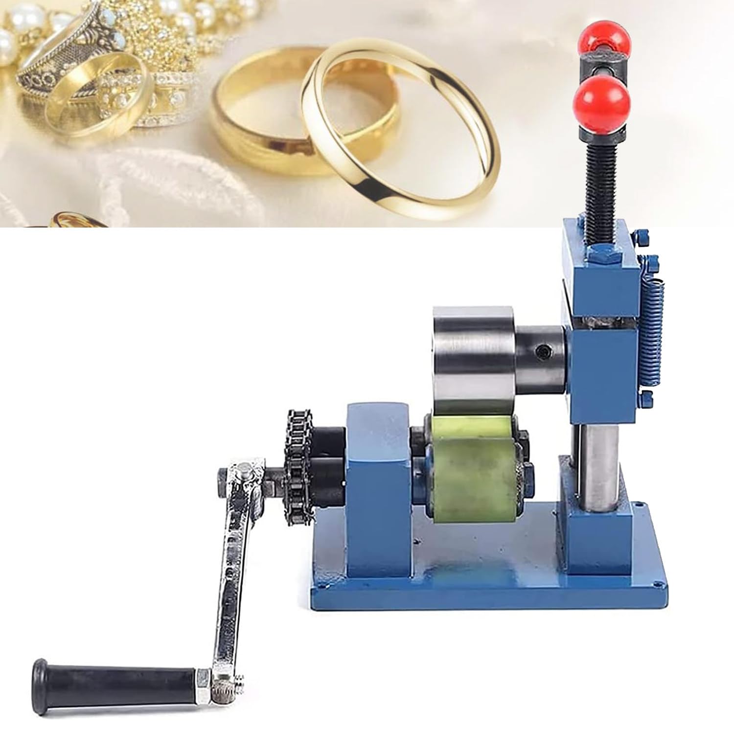 ANXYYDS Ring Earring Bending Machine, Hand Crank Ring Bracelet Press Bender Ring Maker Jewelry Crafts Making Tool Hand Crank Ring and Bracelet Bending Machine