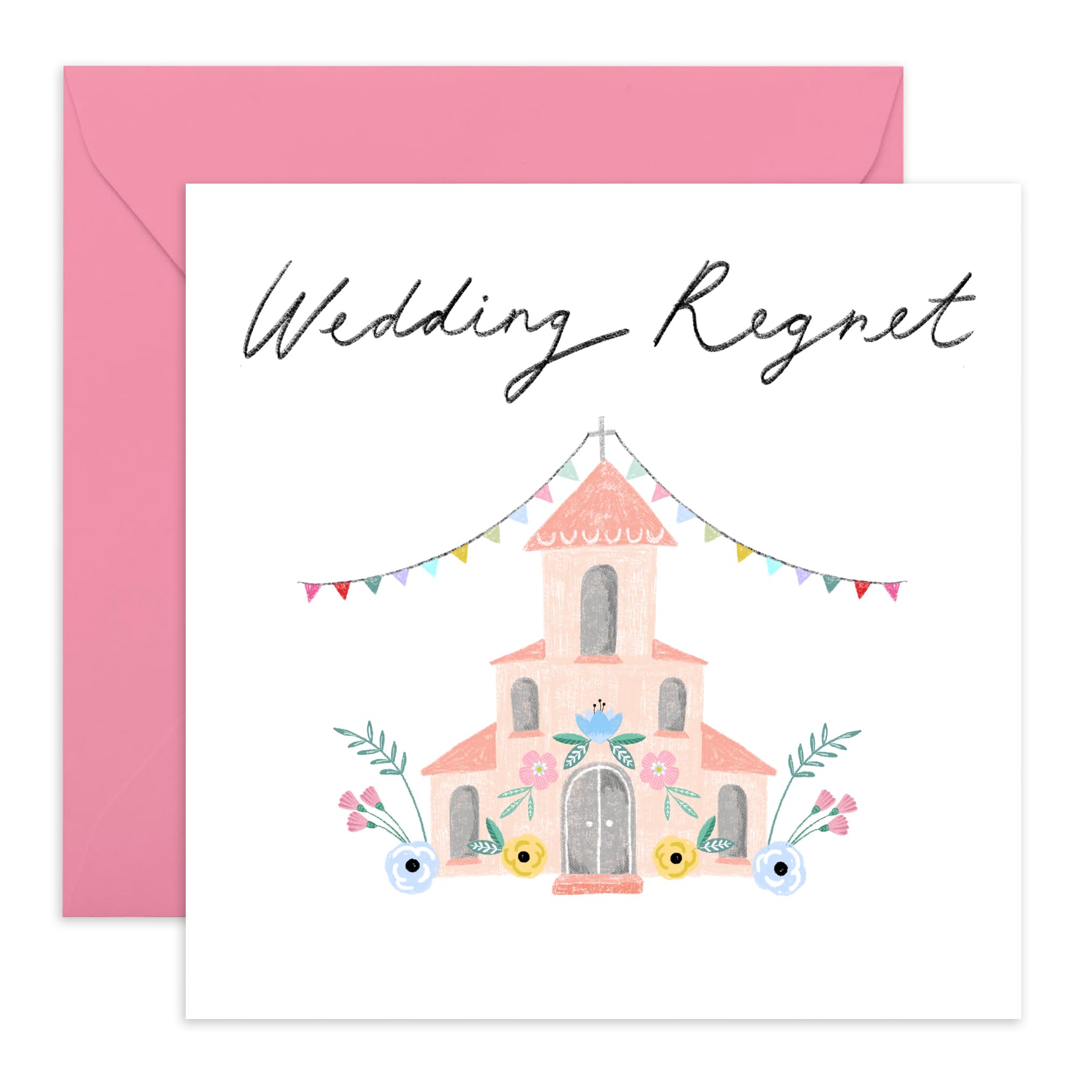 Central 23 Wedding Regret Card From Guest - Wedding Regret Church - Wedding Invitations Groom Bride - Wedding Invitation Declined Card - Rsvp Reply Card Entourage - Comes With Fun Stickers