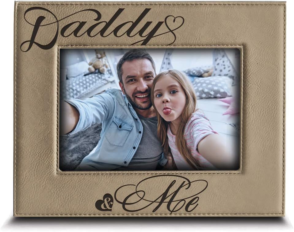 BELLA BUSTA - Daddy and Me Theme-Fathers day, Dad Keepsake from kids-Engraved Picture Frame (5 x 7 Vertical(Daddy))