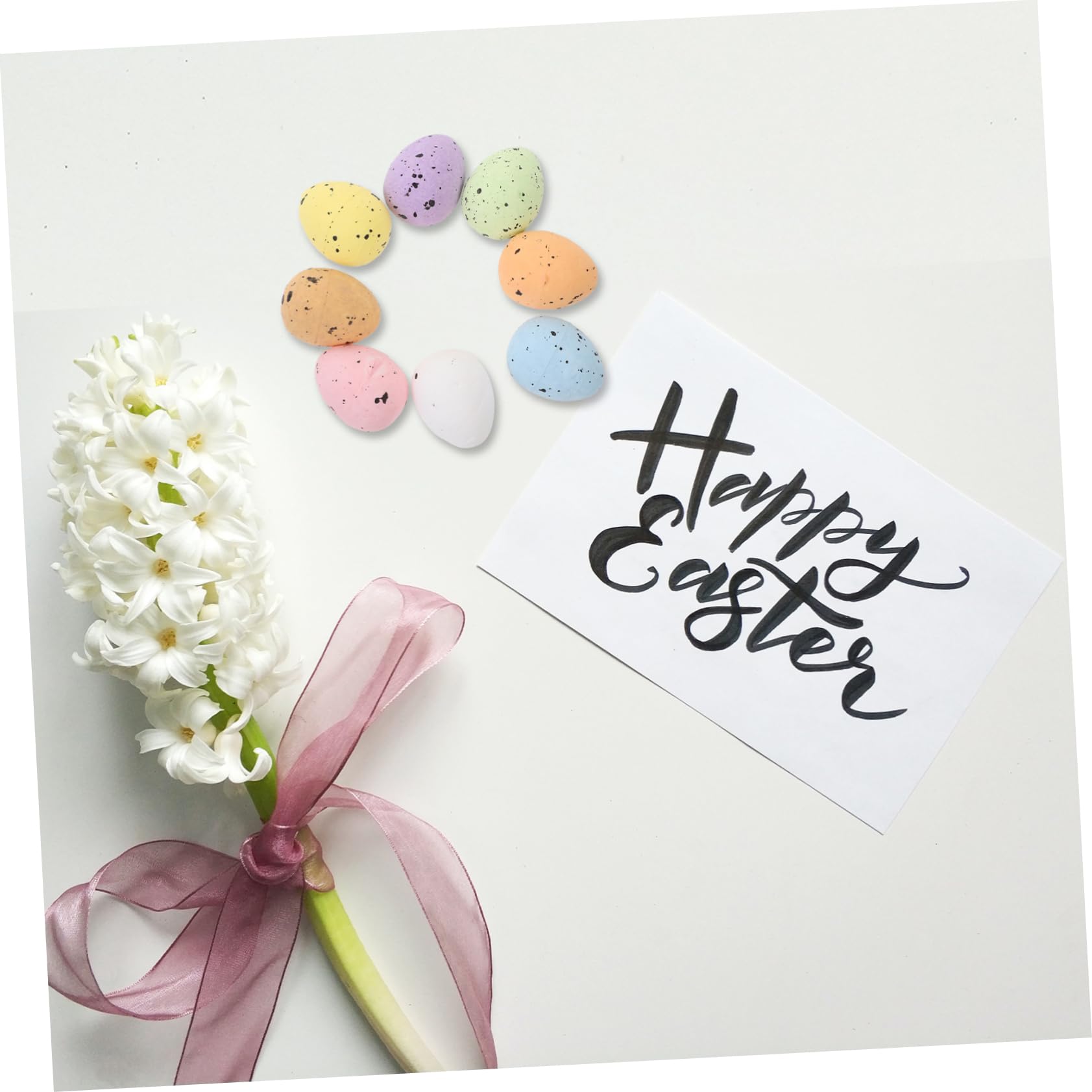 TOYANDONA 100pezzi Uova di Pasqua in Schiuma di Simulazione Decorazioni Fai da Te per Feste di Piccole Uova Colorate per Riempimento di Bomboniere