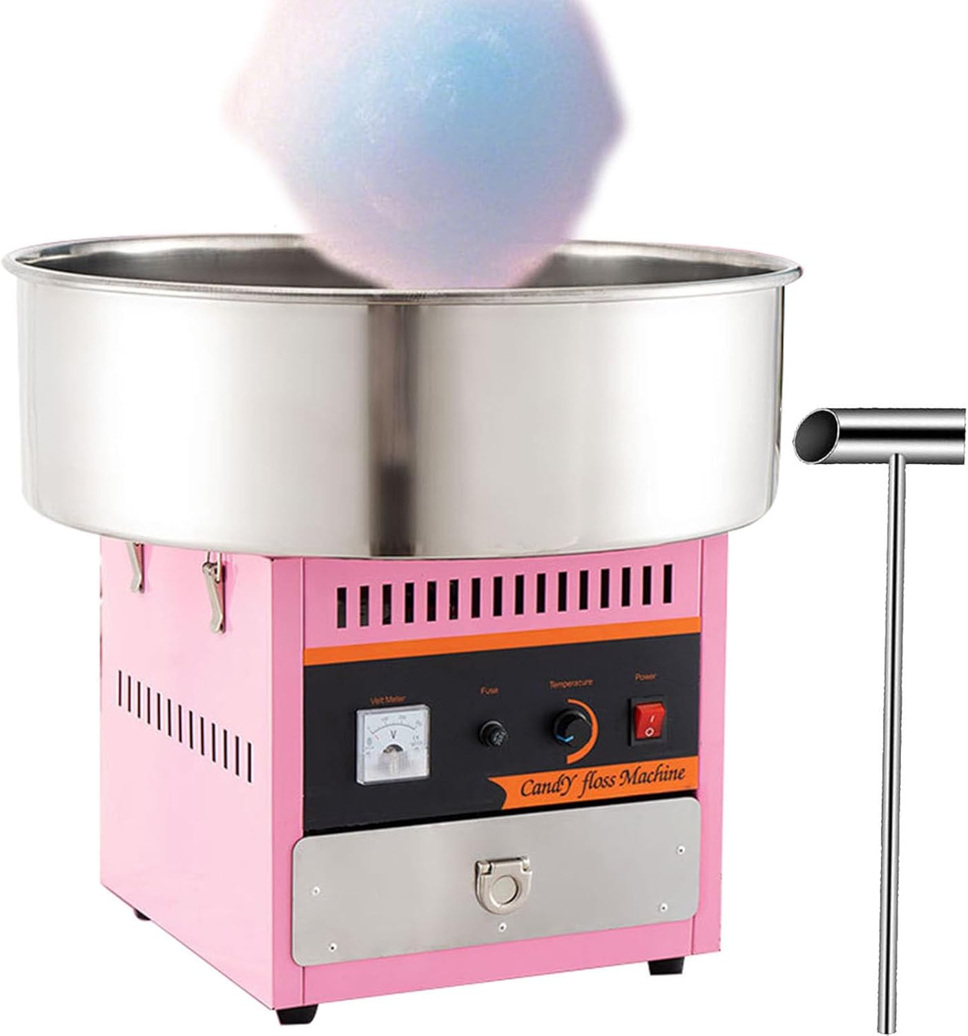 Candy Floss Machine 1000W Cotton Candy Machine Commercial with Stainless Steel Bowl Sugar Scoop Candy Floss Makers for Kids Home Birthday Parties Festival Carnival Candy Machine