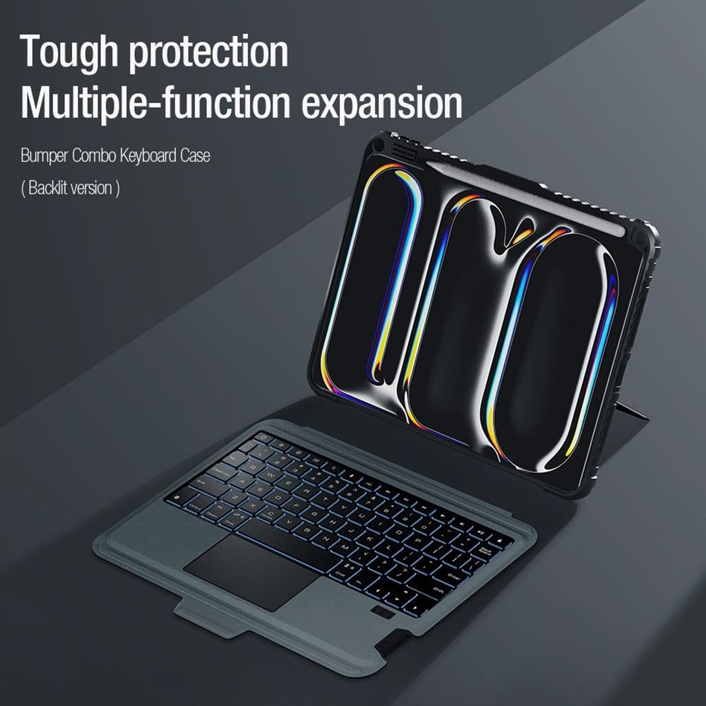 iPadアクセサリー Nillkin Bumper Combo Keyboard Case Nillkin Bumper Combo Keyboard Backlit Version Case Designed For
