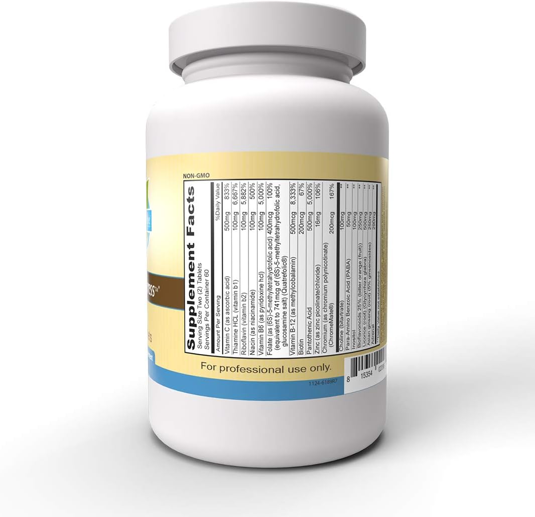 Priority One Vitamins Mega Stress 120 Tablets - B Vitamin Complex with The Benefits of Adrenal