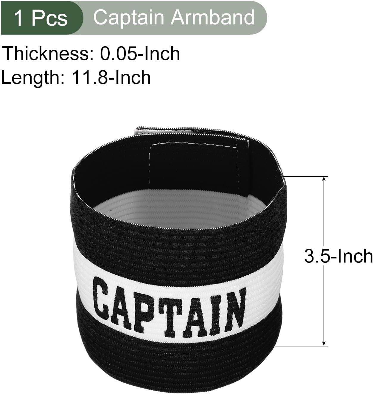 YOKIVE Captain Armband, Nylon Protective Arm Badge, Adjustable Flexibility Great for Team Training, Competitions