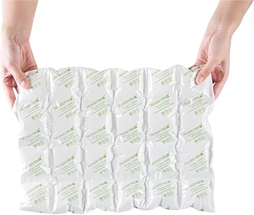 Miniatura 10 de Restaurantware Delivery Tek - Hojas de hielo de 15.4 x 11.4 pulgadas, 10 paquetes fríos duraderos, diseño fácil de usar, a prueba de fugas, bolsas