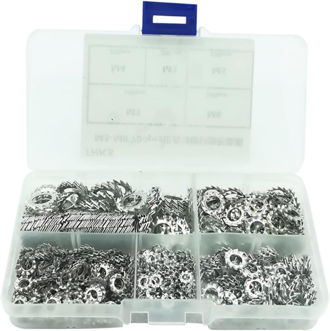 2100pcs Galvanized Toothed Washer for Locking Sump External Serrated Gasket for Engines Generators and Machinery Compact Case Included