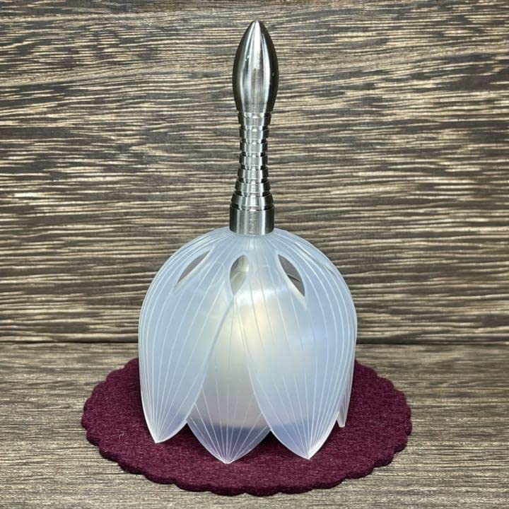 【仏具・浄化・ペット供養】SENRIN センリン　おりん・空間浄化 ペット仏具 蓮の花のおりん れんりん ホワイト : ペット仏壇