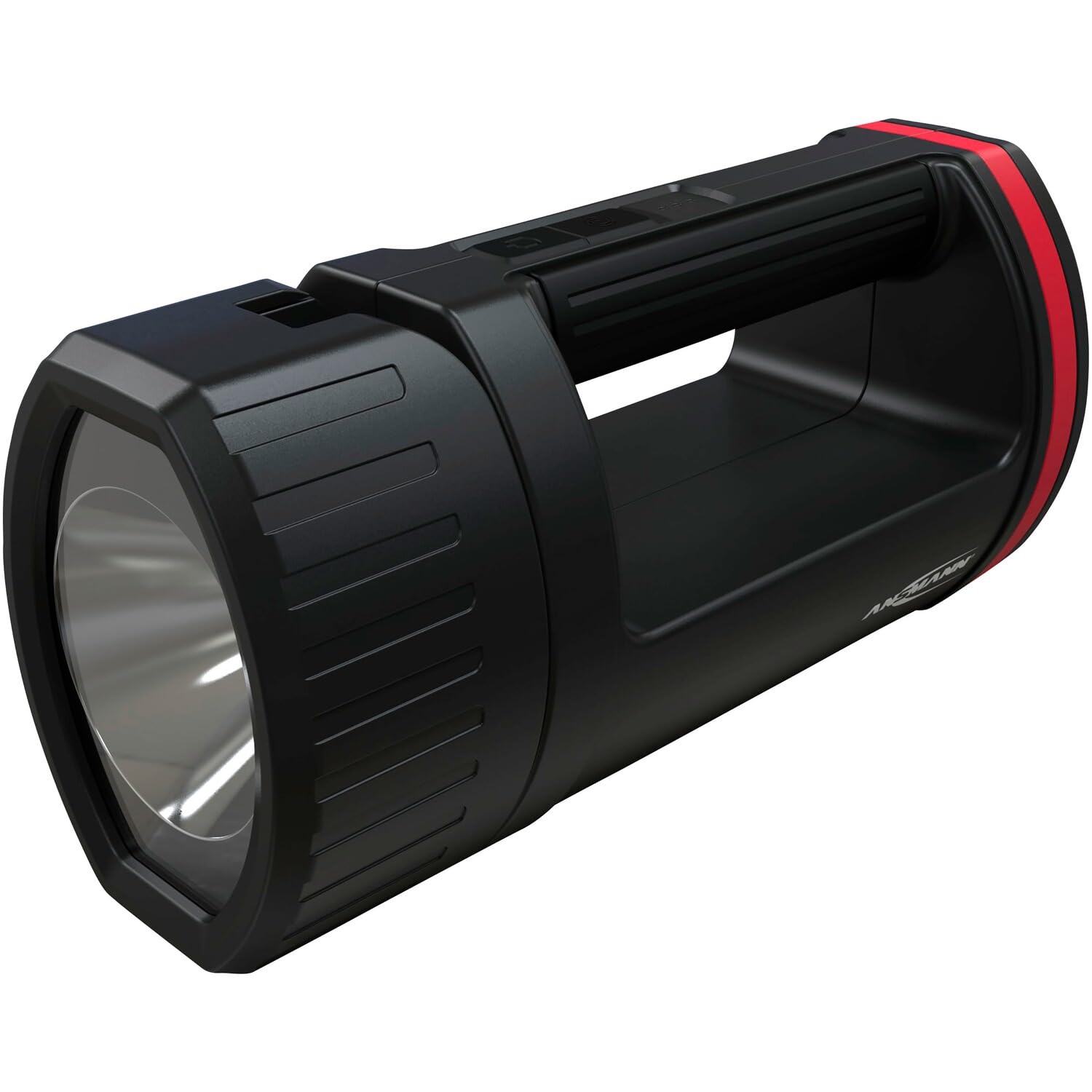 ANSMANN Lámpara de trabajo LED de 400 lúmenes y cabezal de lámpara ajustable, regulable, resistente a los golpes y recargable mediante USB, 5 W, HS5R como lámpara de taller o iluminación de emergencia