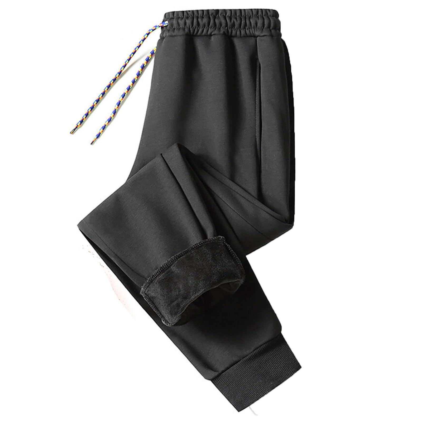 Pantaloni Termici Uomo - Riscaldati Termico Collant Imbottiti Leggero Trekking Comodo Invernale Scaldamuscoli Lungo Casual Completò Sportivi Leggins Felpa Mutande